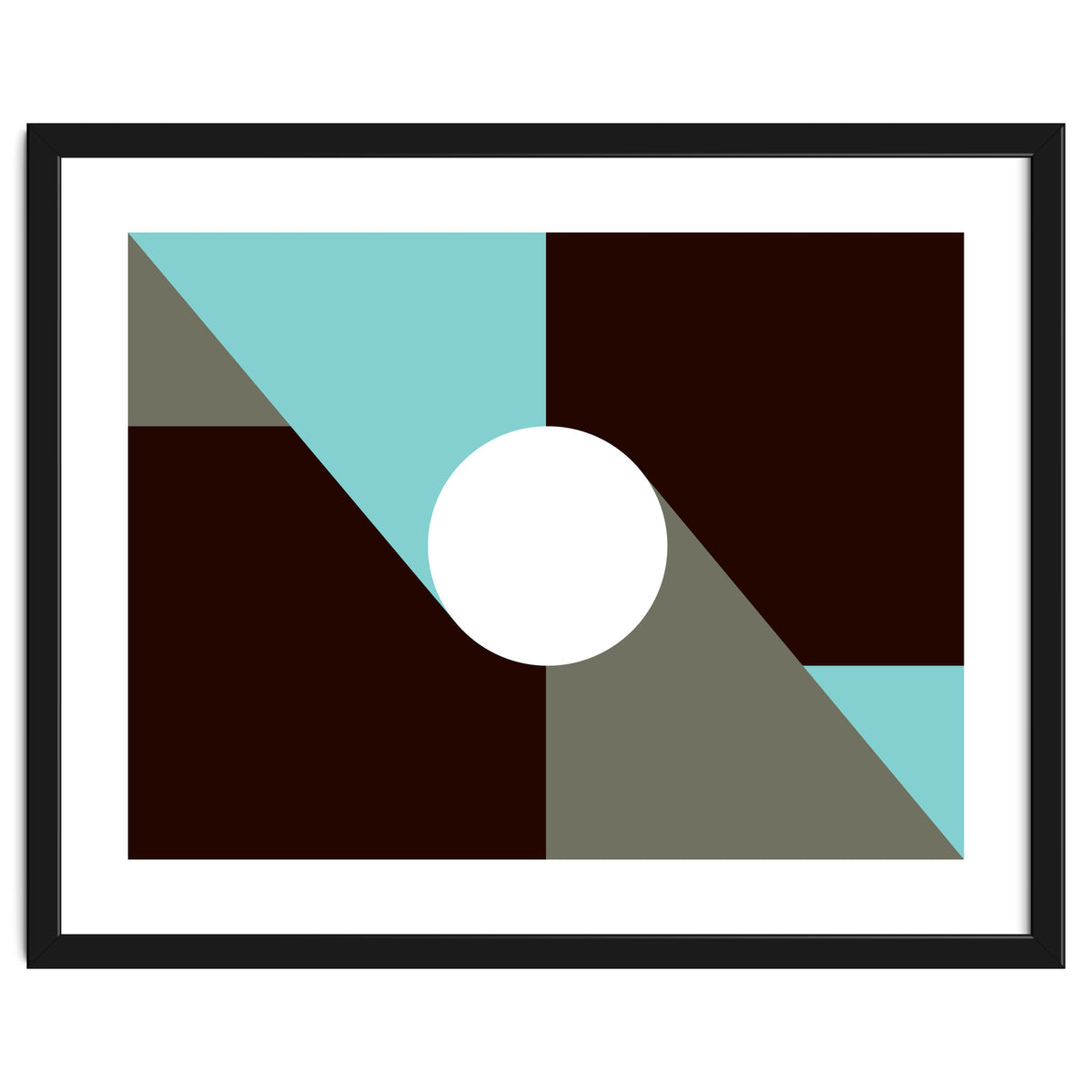 Geometric Shapes No. 29 - baby blue & grey