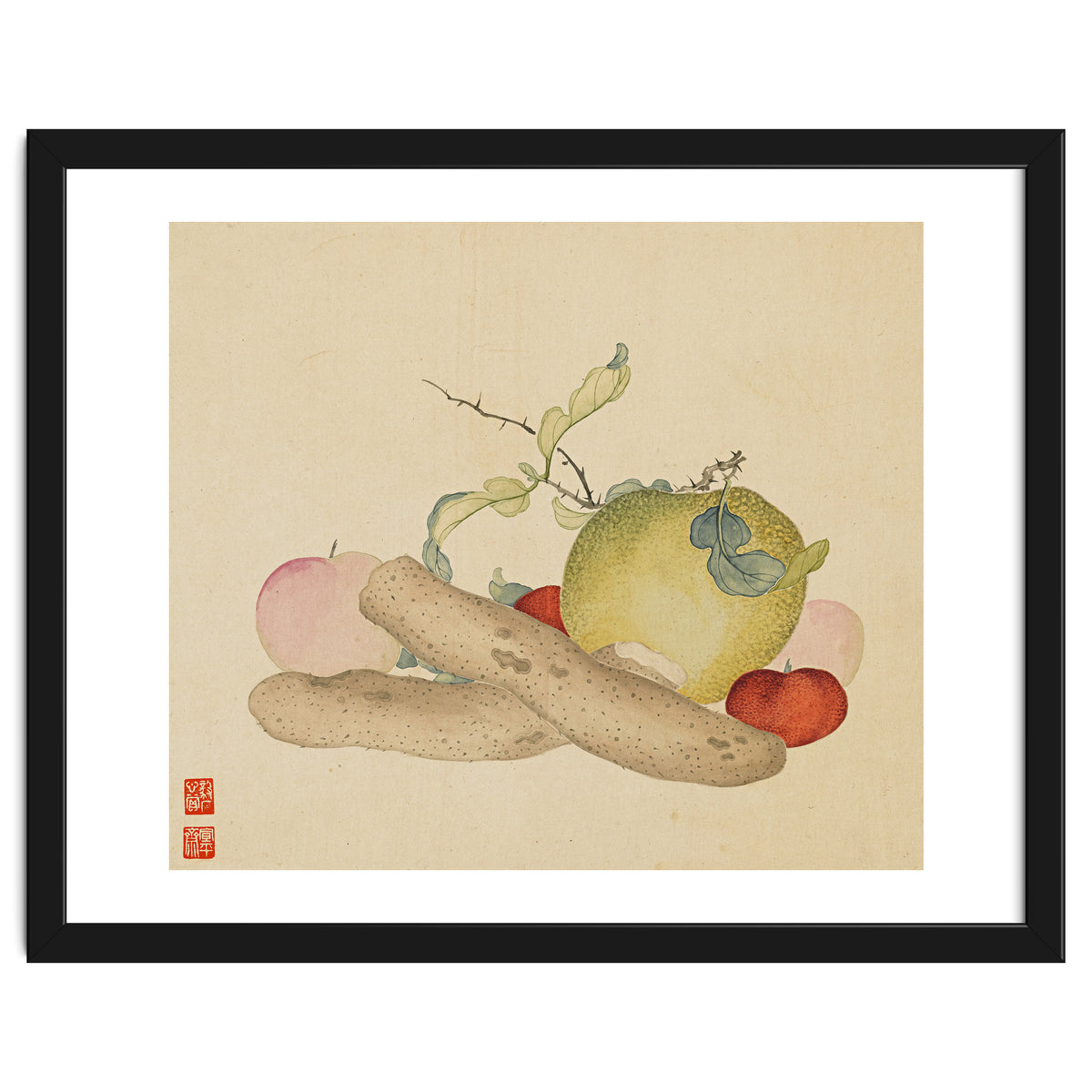 Wang Chengyu~flowers And Vegetables, Vegetables, Fruits, Yam, Apple, Pear