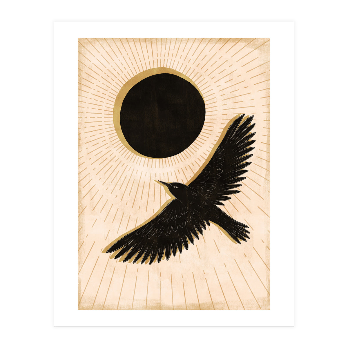 Raven And A Black Sun (Print Only)