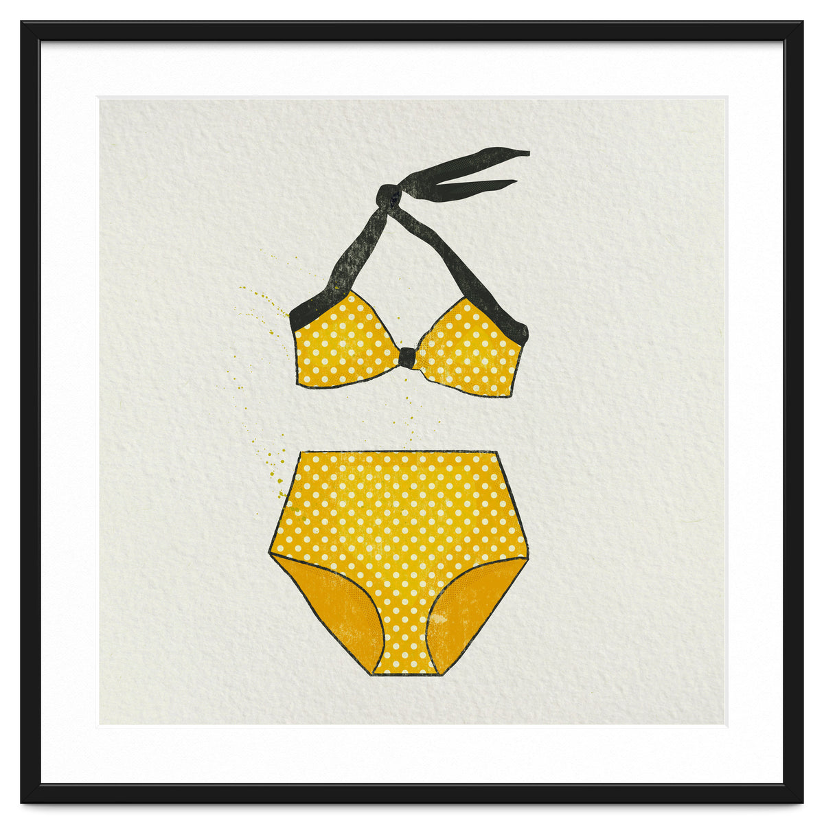Yellow polka dot bikini