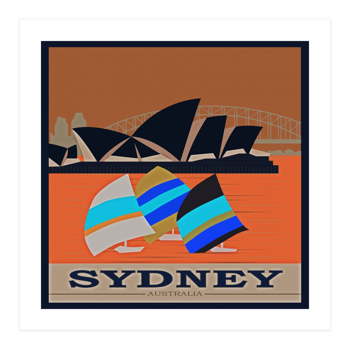 Sydney Australia Travel Poster  (Print Only)