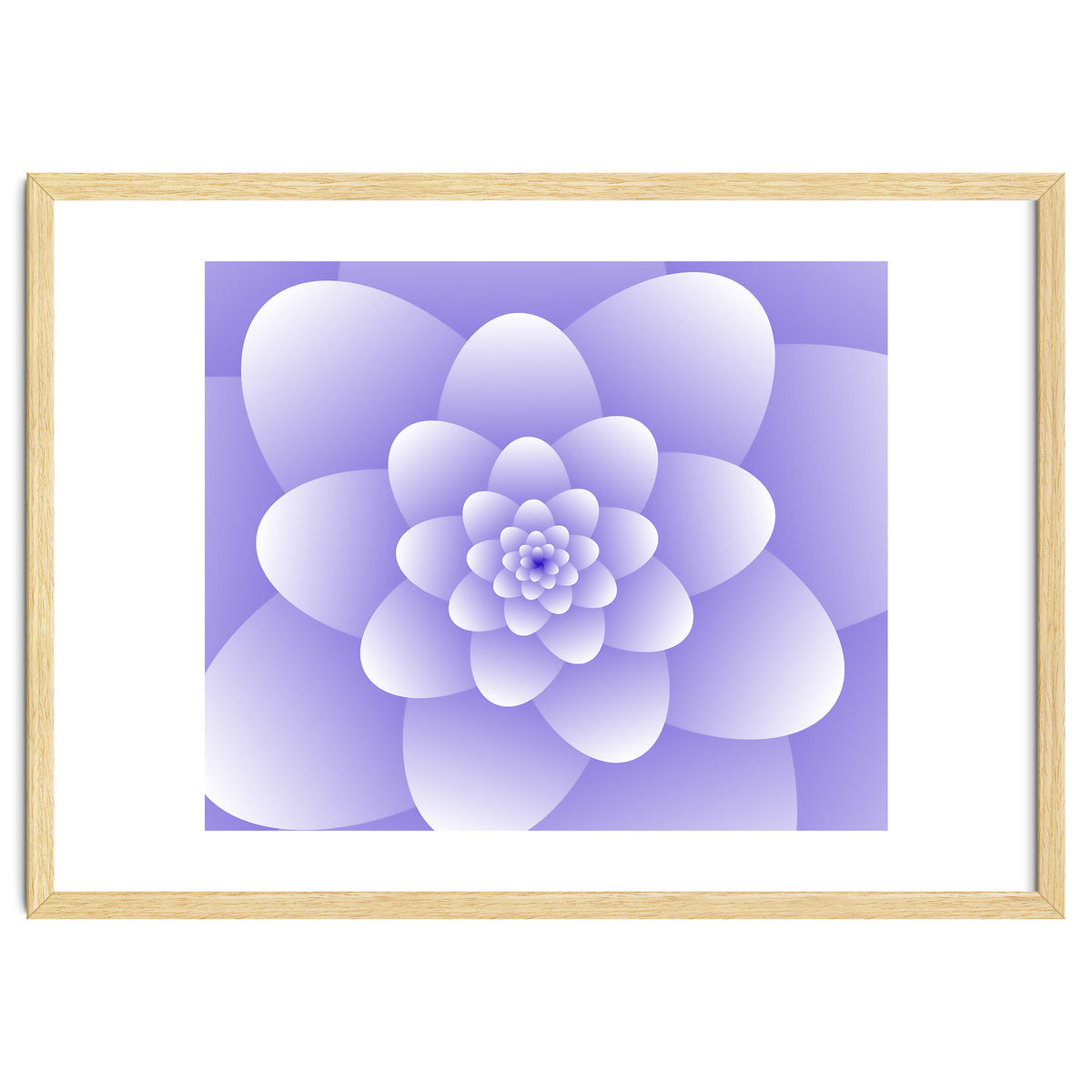 3d Abstract Purple Floral Spiral