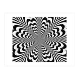 Abstract Spiral Black And White Optical Illusion (Print Only) thumbnail