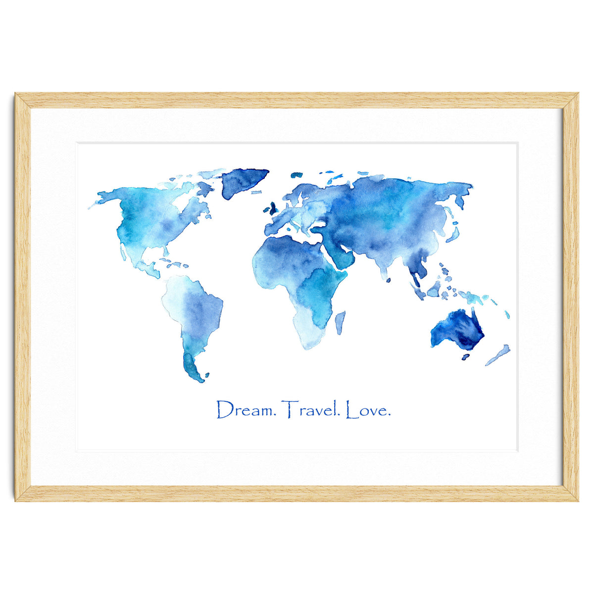 Dream. Travel. Love || watercolor