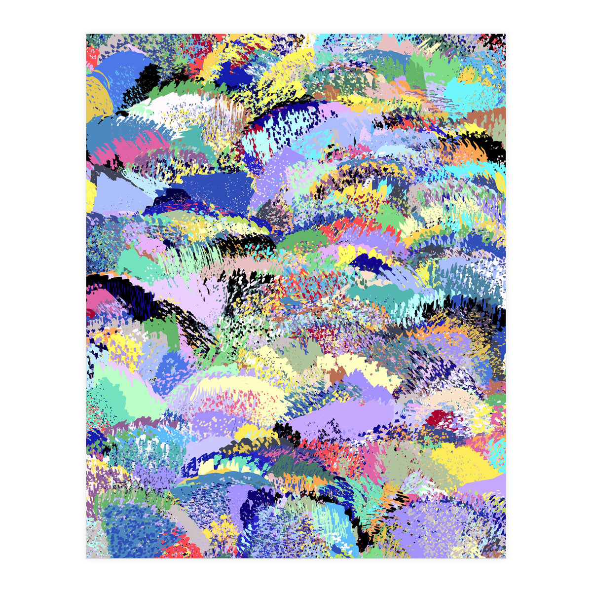 Lavender Soul Garden, Botanical Jungle Bohemian Nature Illustration, Plants Forest PaintingGarden (Print Only)