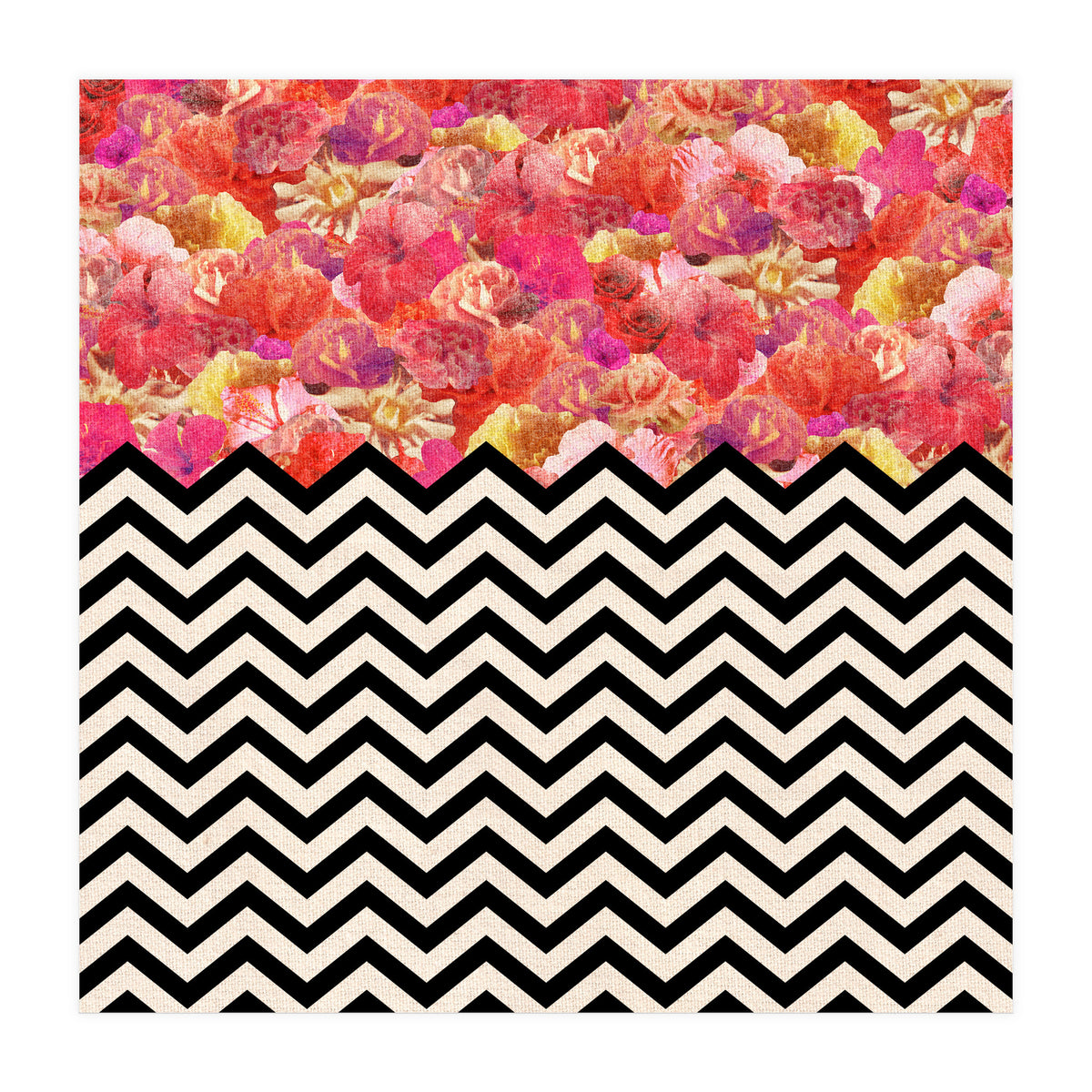 Chevron Flora (Print Only)