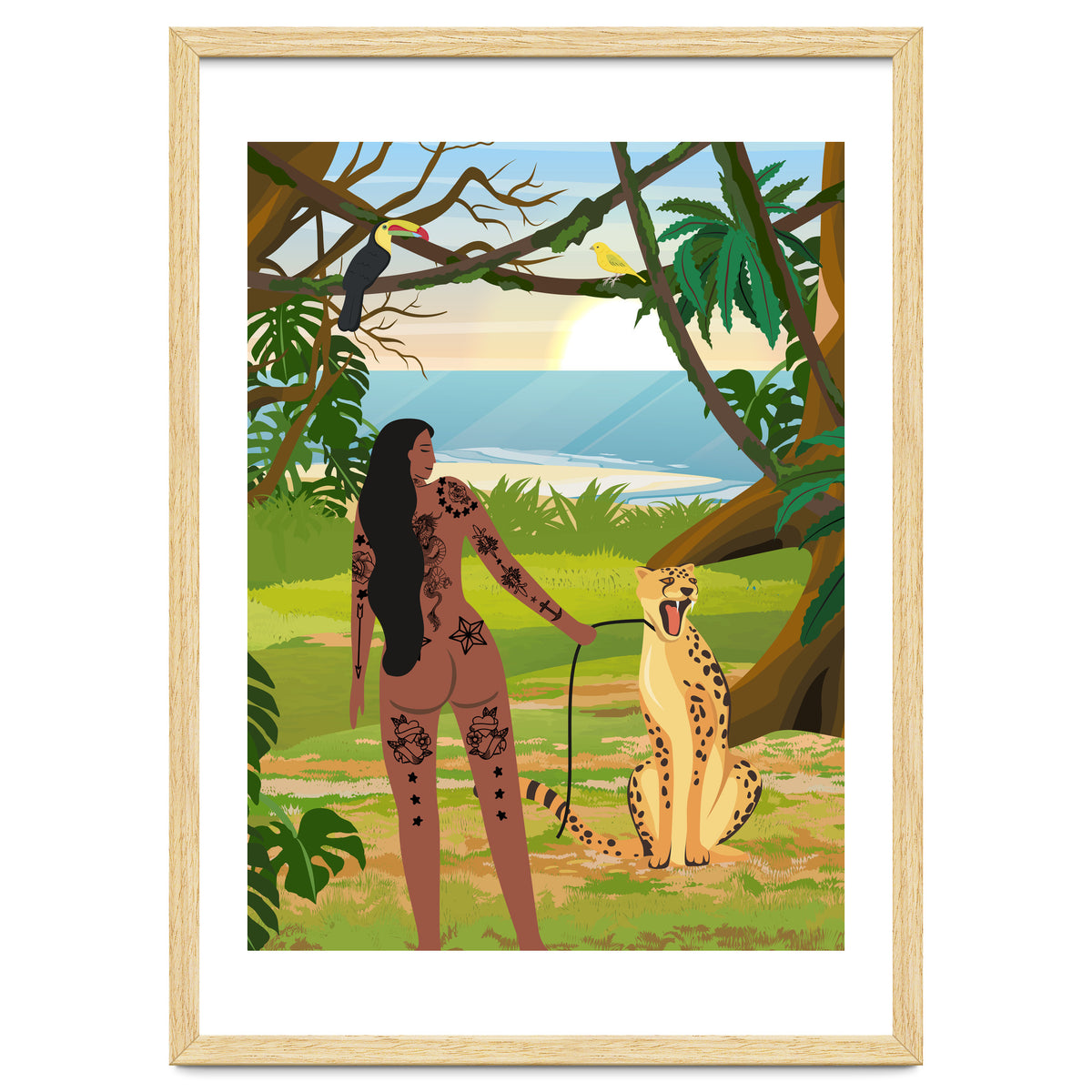 Boho Girl with Cheetah