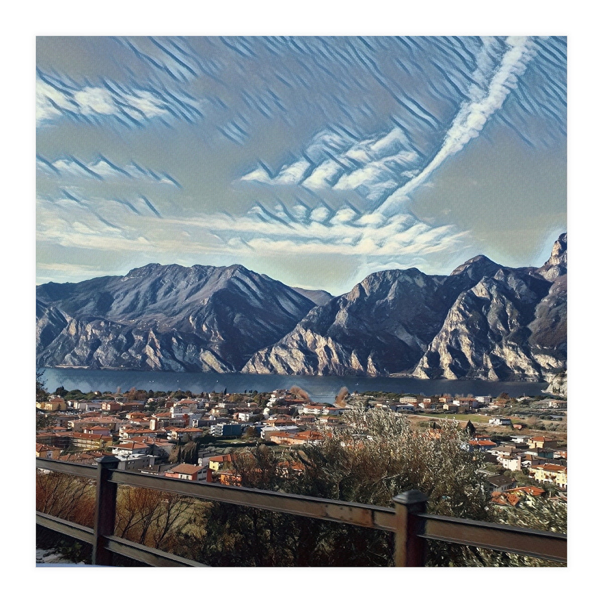 Side way to Lake Garda, Italy. (Print Only)