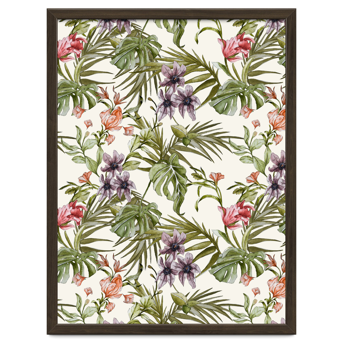 Watercolor tropical foliage