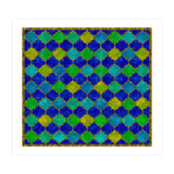 Ocean Breeze - Watercolor Moroccan Lattice (Print Only) thumbnail