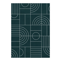 My Favorite Geometric Patterns No.26 - Green Tinted Navy Blue (Print Only)