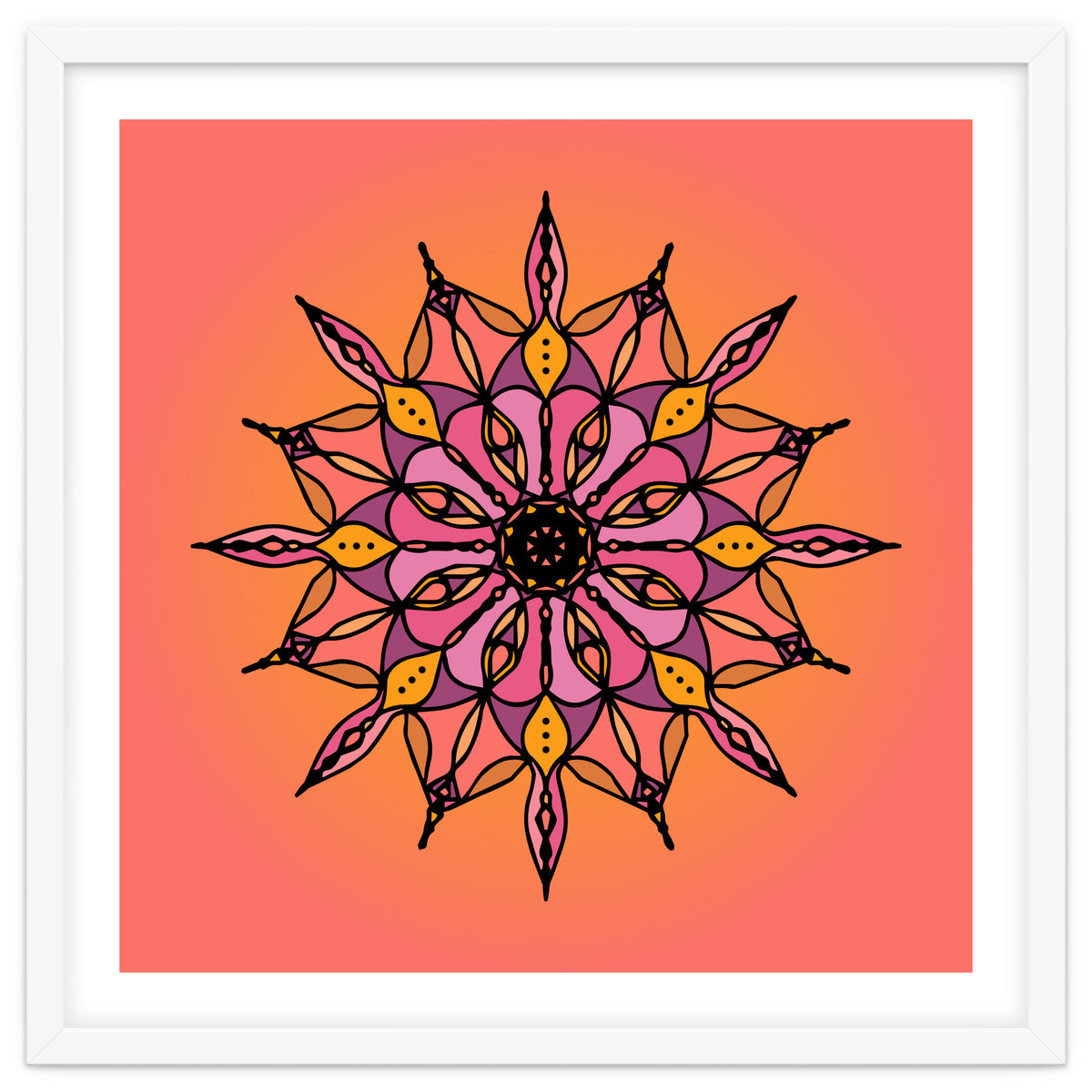 SUNSET CORAL MANDALA