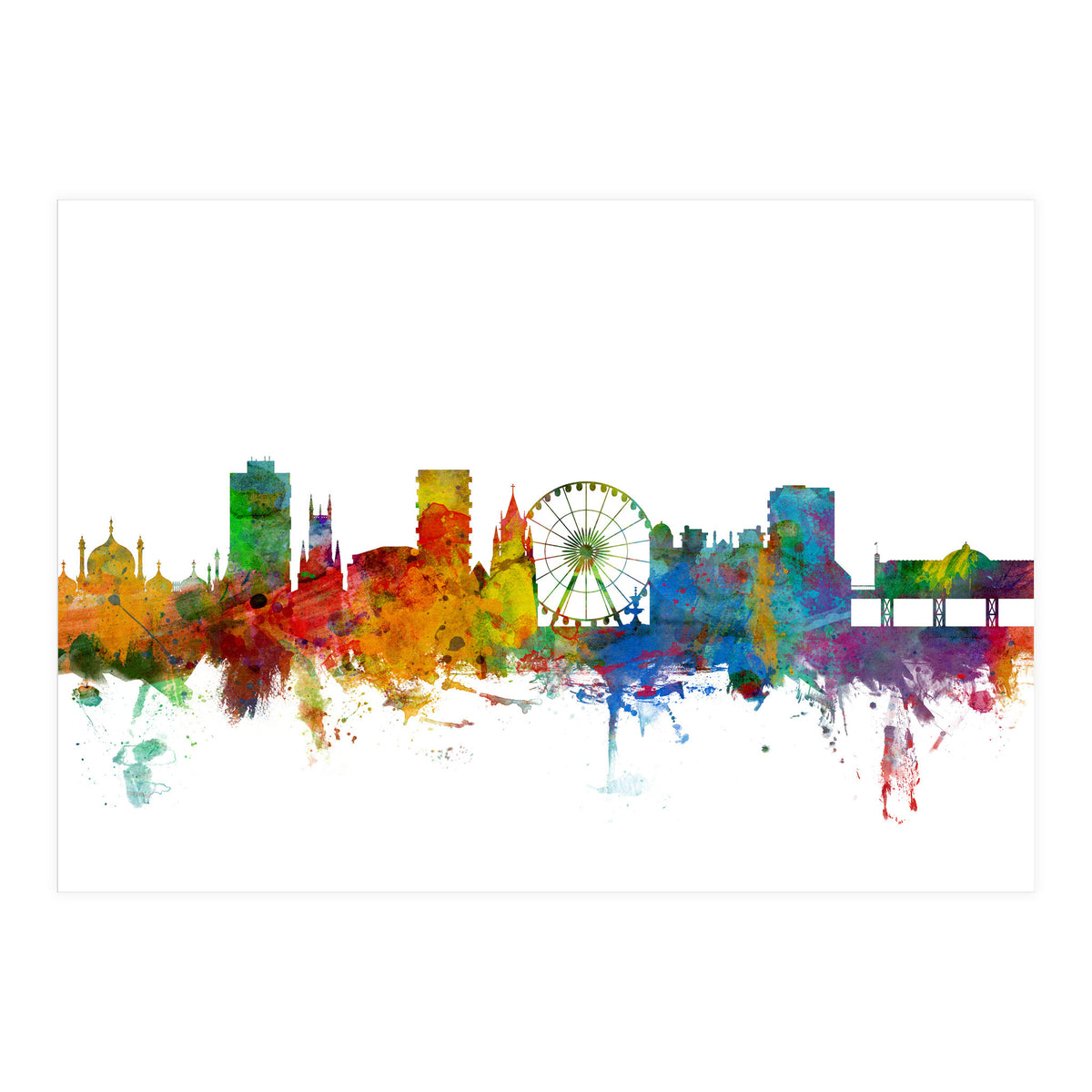 Brighton England Skyline (Print Only)