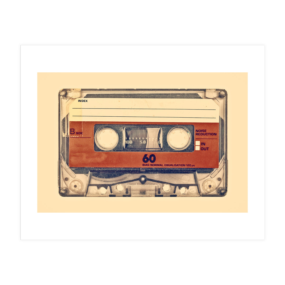 The retro audio compact cassette (Print Only)