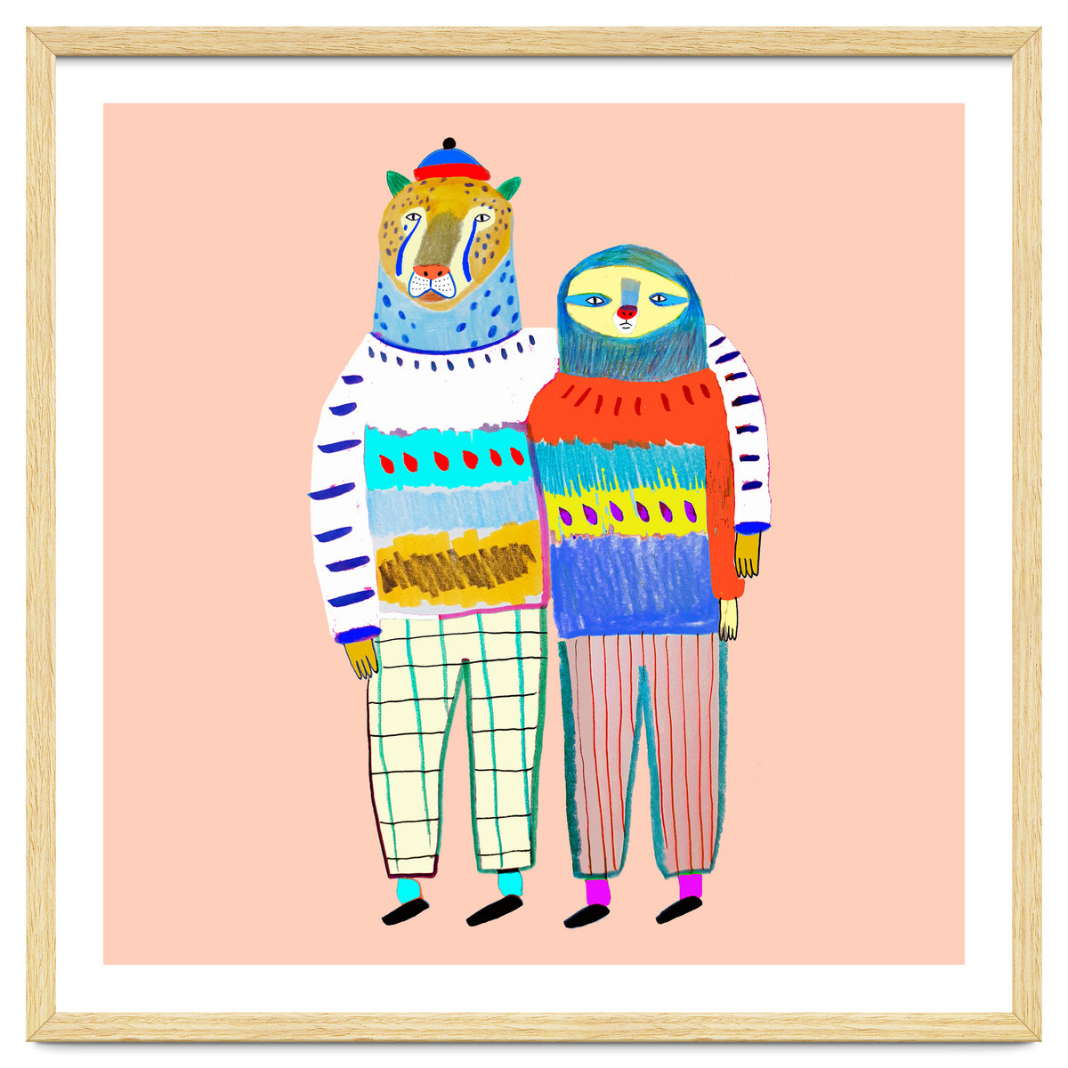 Leopard and Sloth Friends