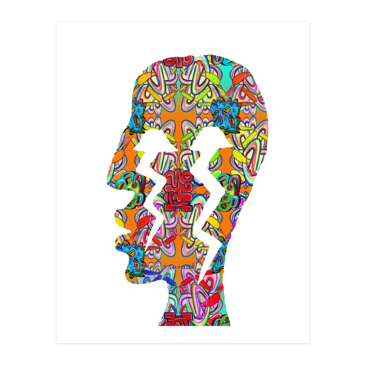 Perfil Con Rayos 5  (Print Only)