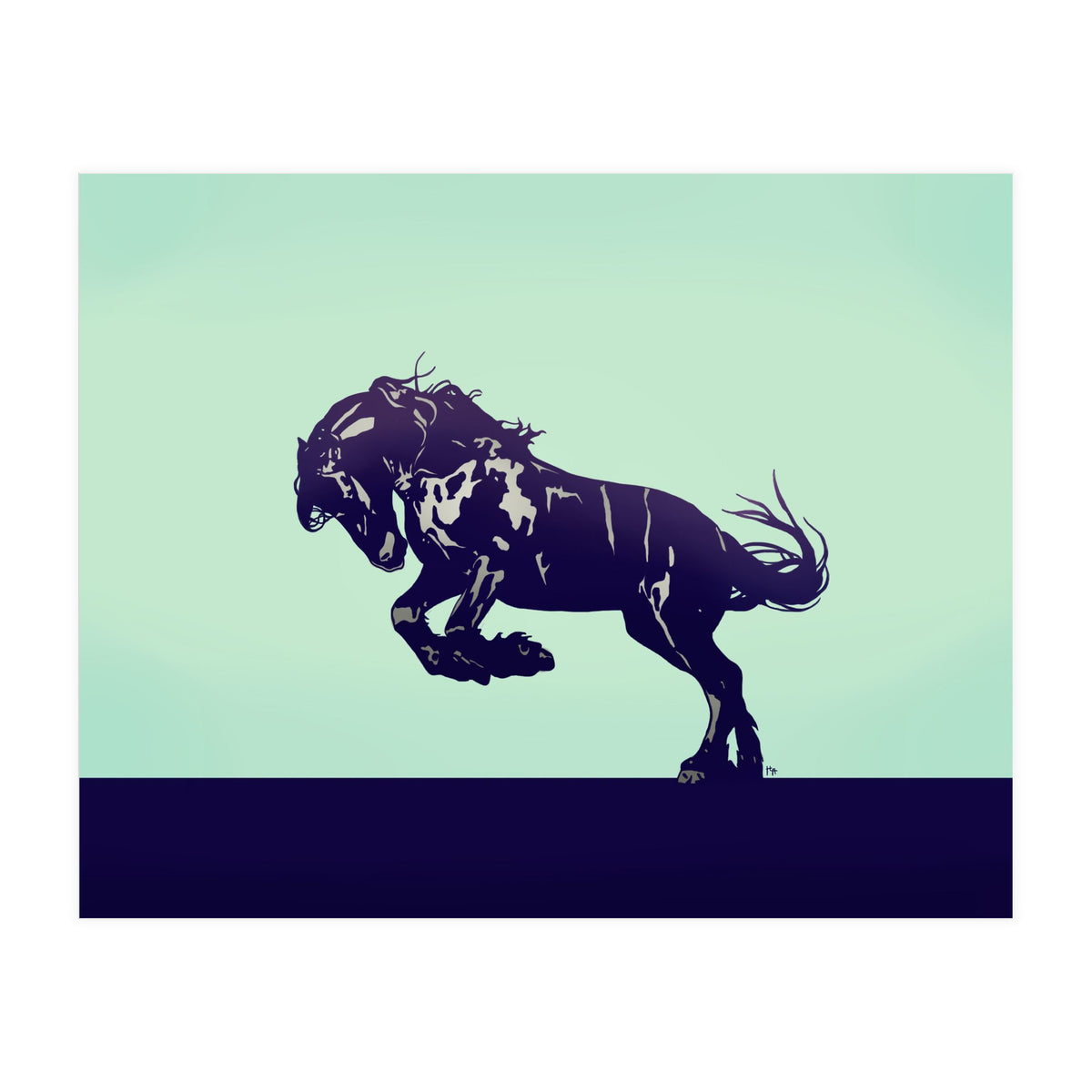 Dark Blue Stallion (Print Only)