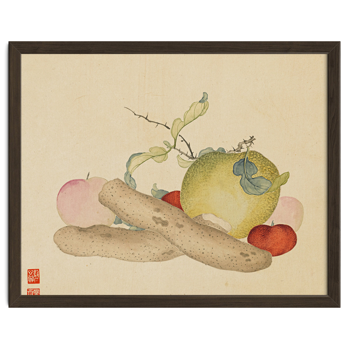 Wang Chengyu~flowers And Vegetables, Vegetables, Fruits, Yam, Apple, Pear