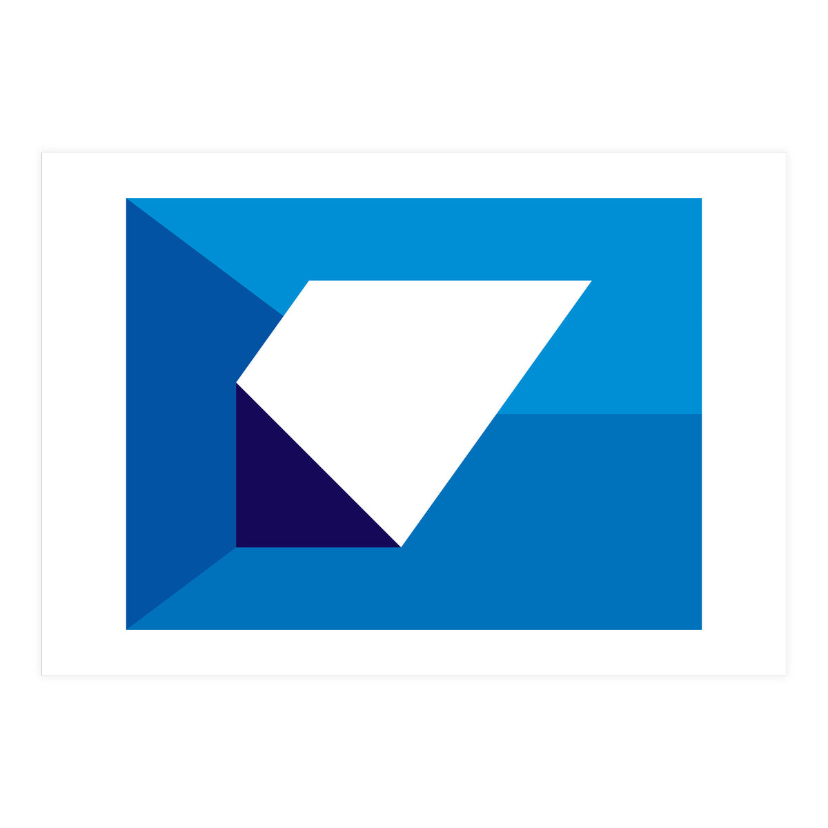 Geometric Shapes No. 32 -  blues (Print Only)