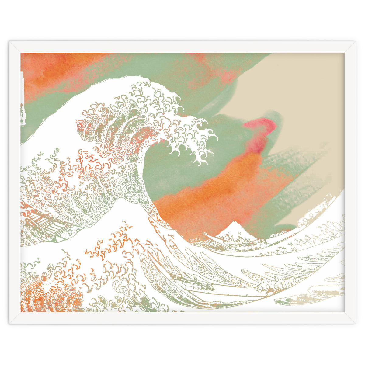 Calm into Great Wave Paint  I