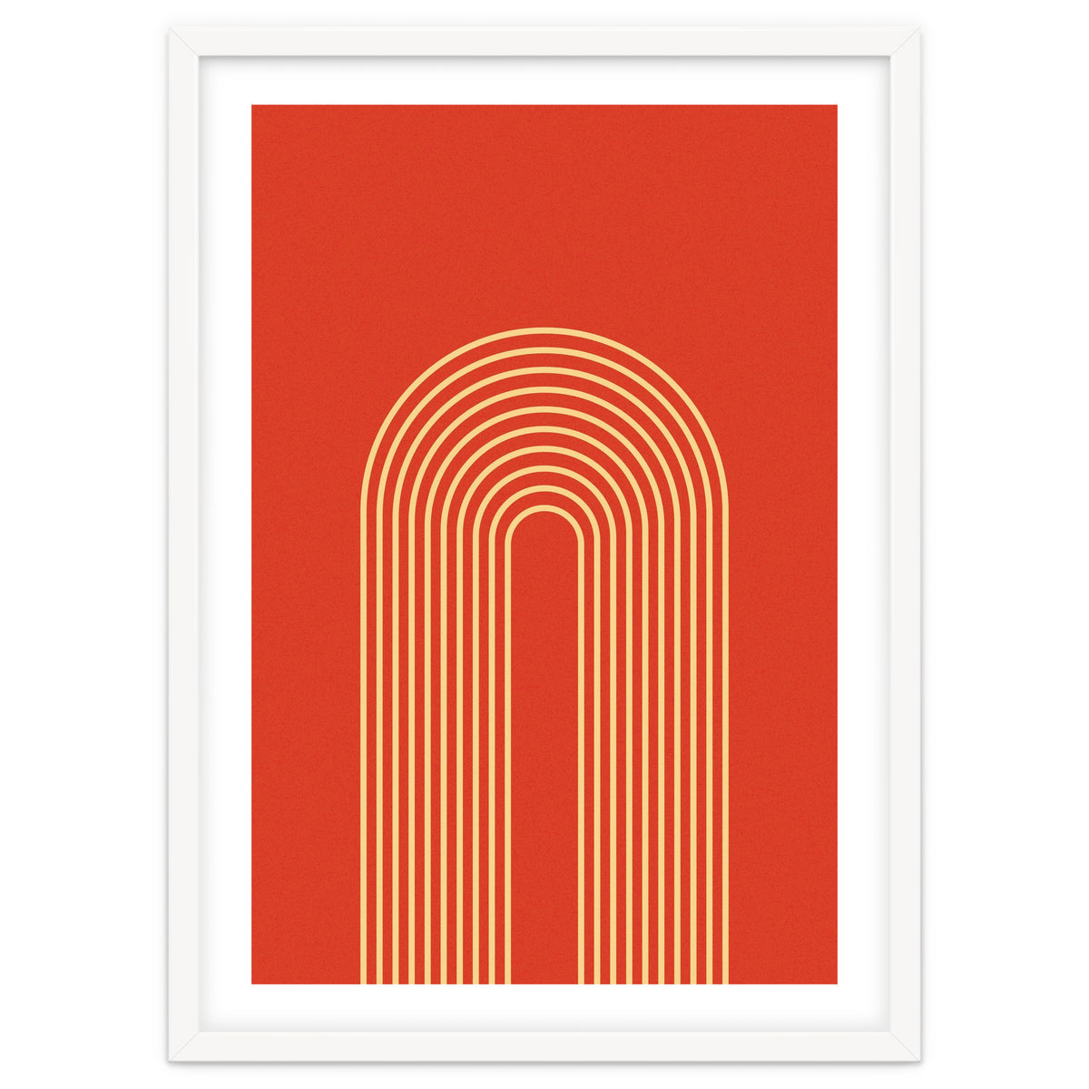 Rainbow Lines Mid Century Geometric Art
