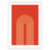 Rainbow Lines Mid Century Geometric Art