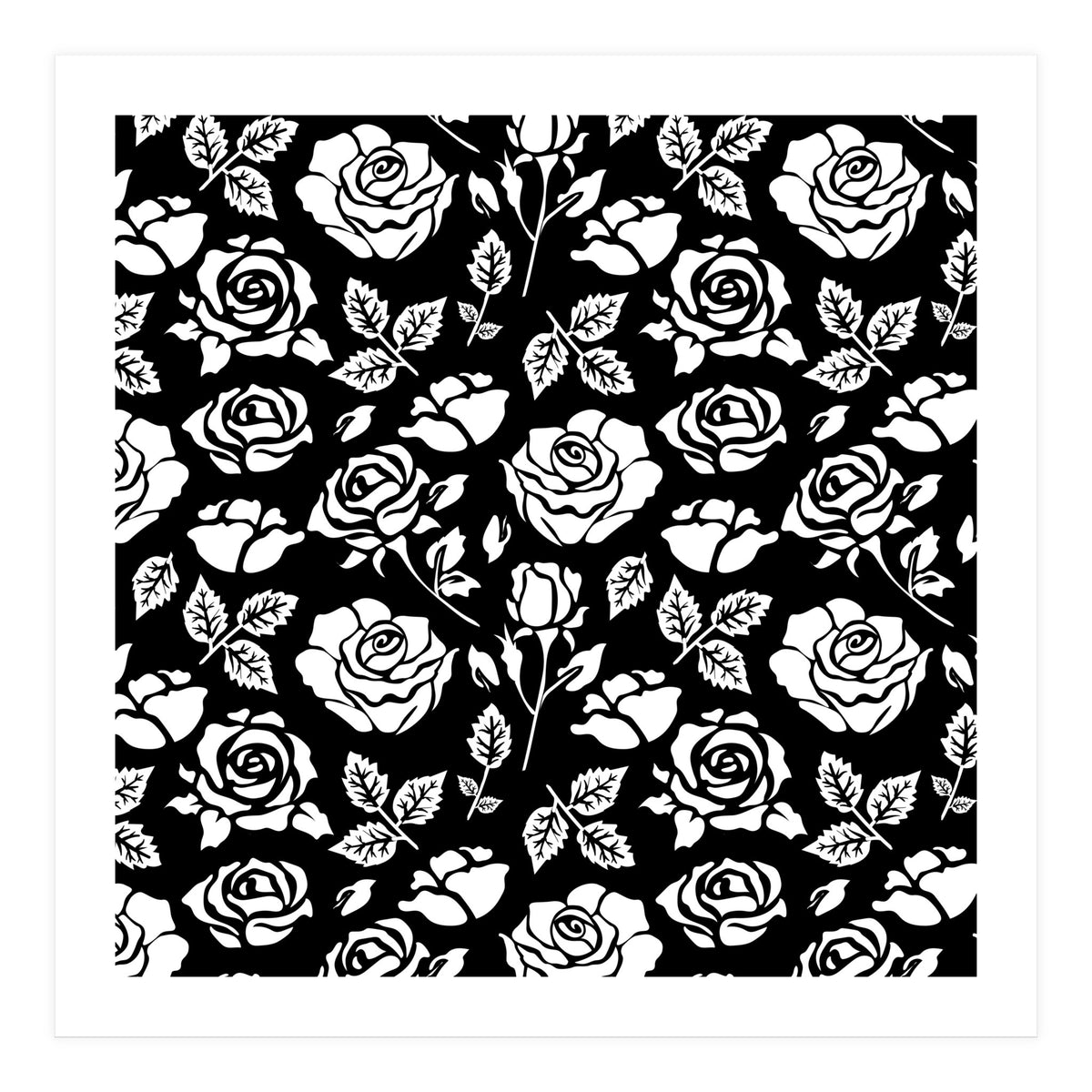 White Rose #illustration #pattern (Print Only)