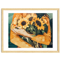 Holding Sunflowers