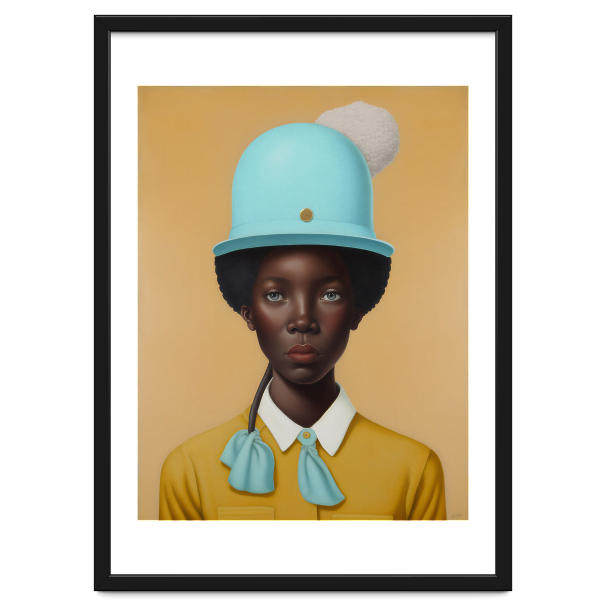 Girl in Hat Portrait Painting
