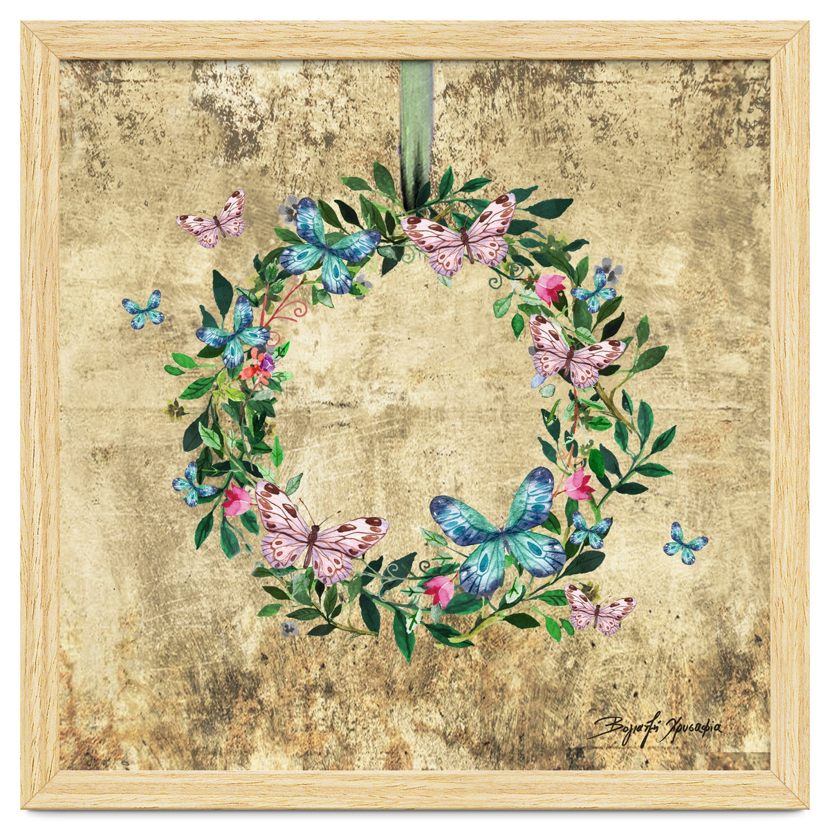 Wreath #Flowers & Butterflies#Royal collection