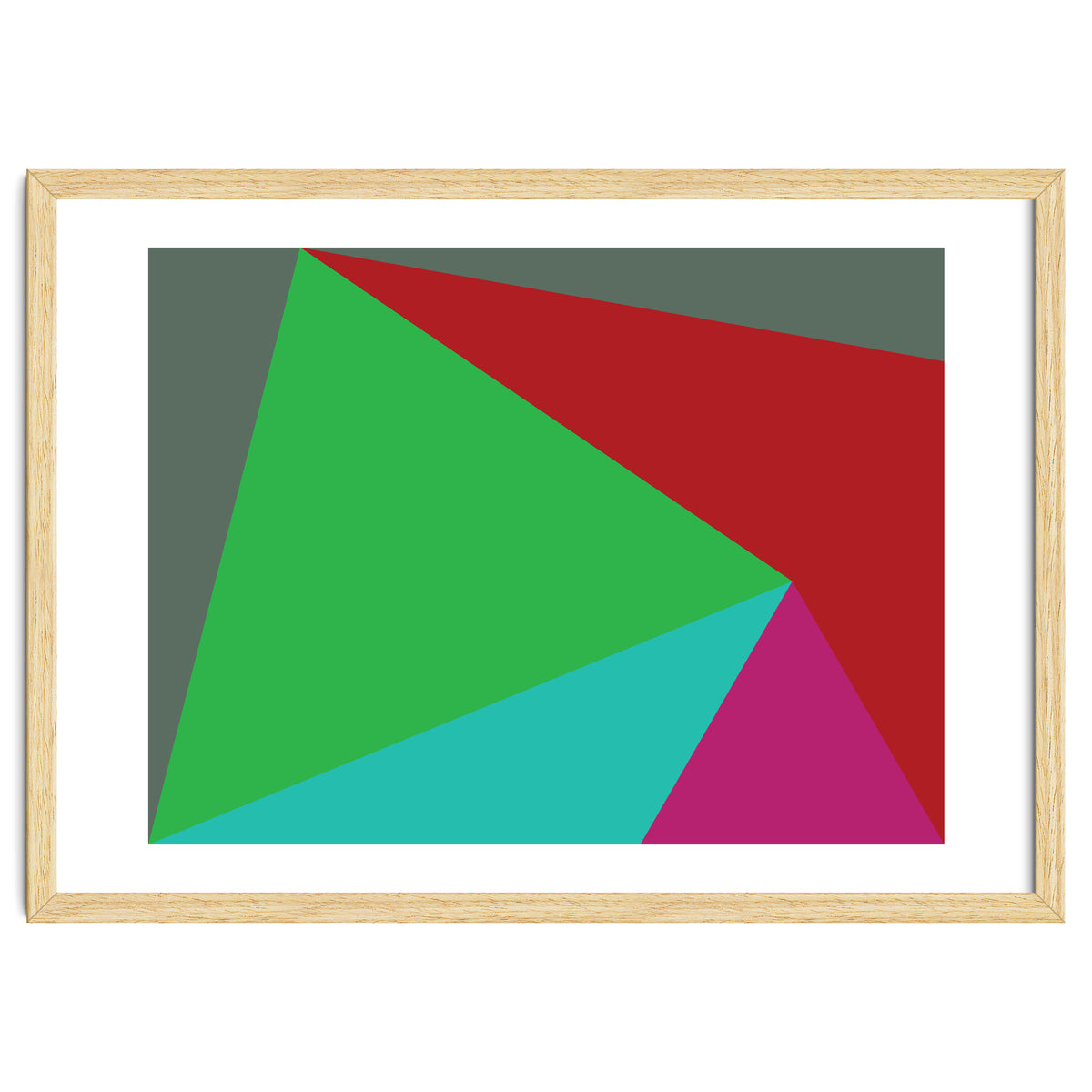 Geometric Shapes No. 19 -  green, magenta & blue