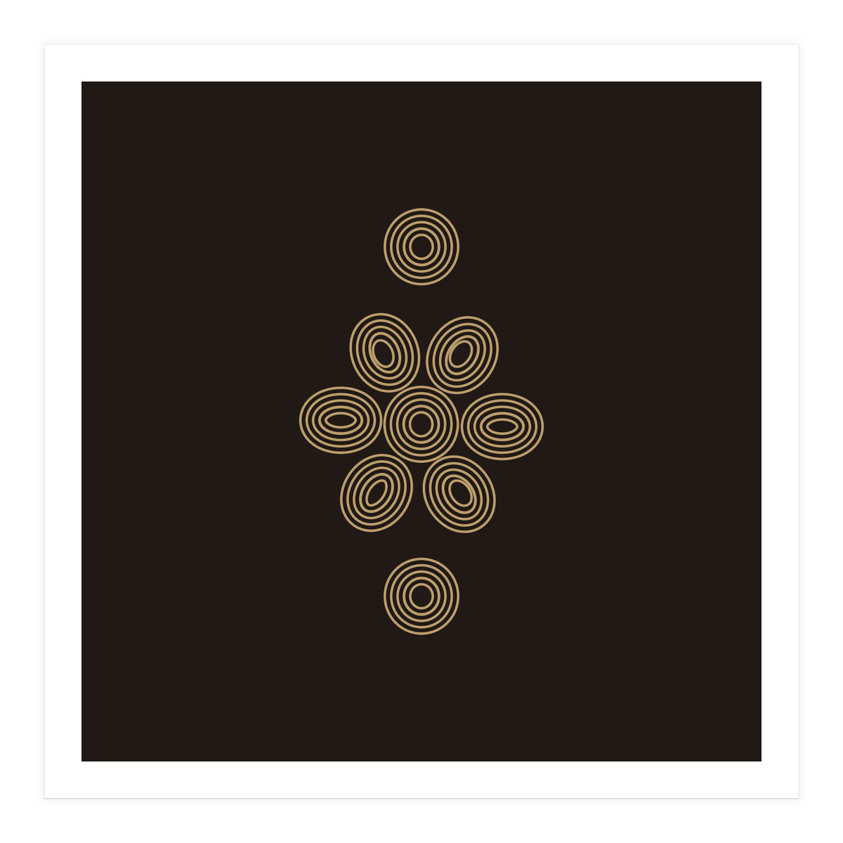 Geometric flower | minimal lines (Print Only)