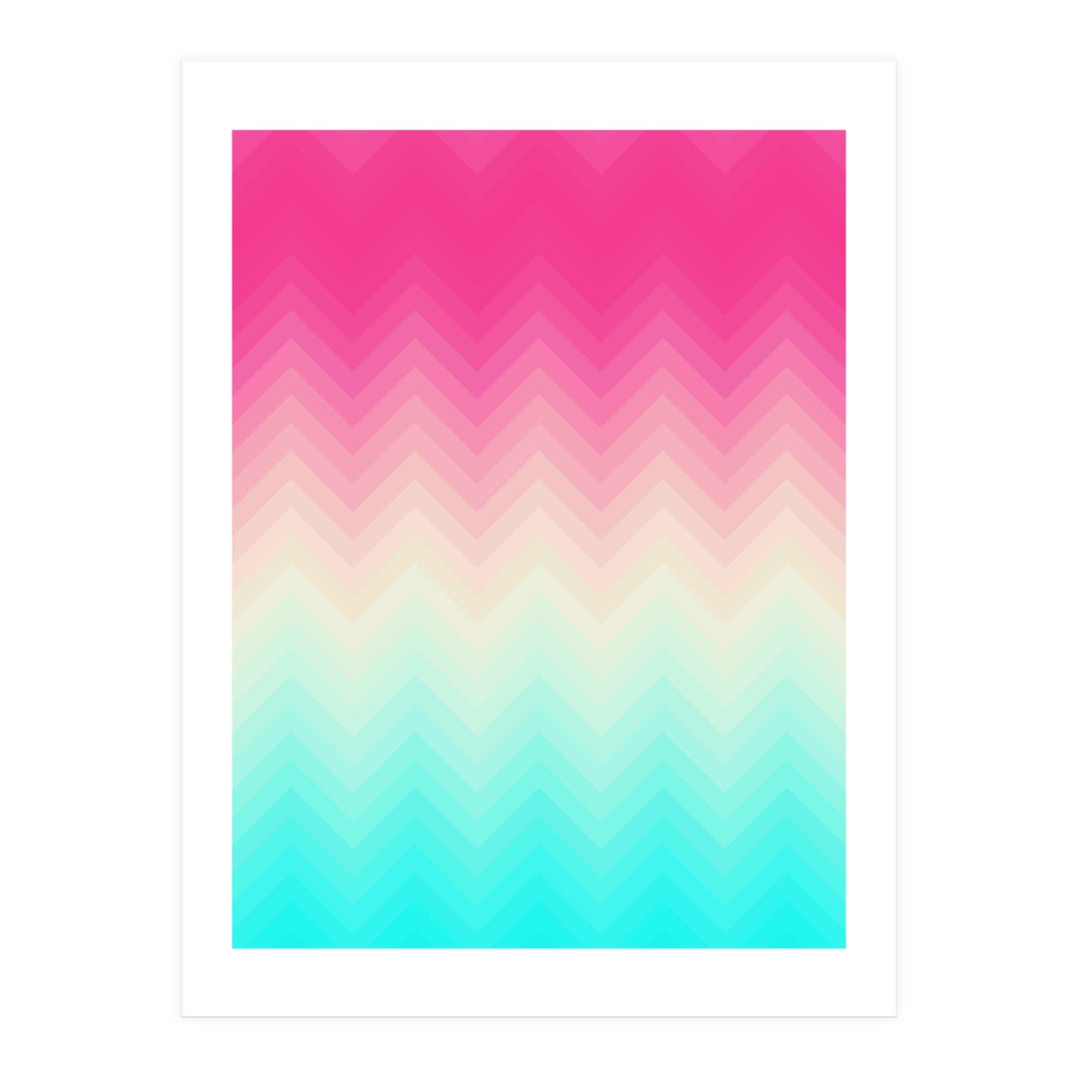 Chevron pink and blue (Print Only)