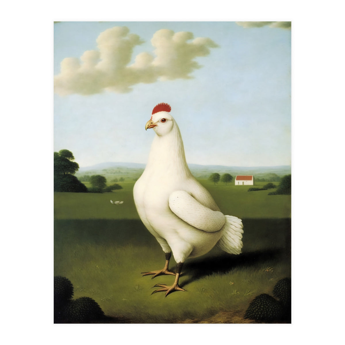 Chicken Classic Oil Painting (Print Only)