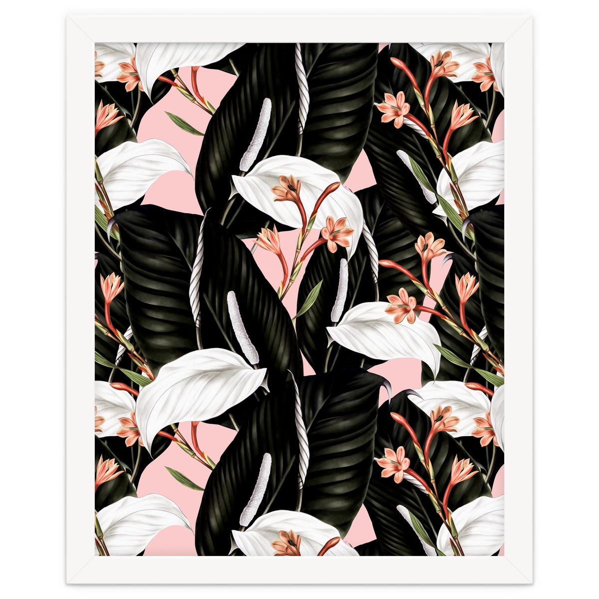 Flowery exotic botanical pink