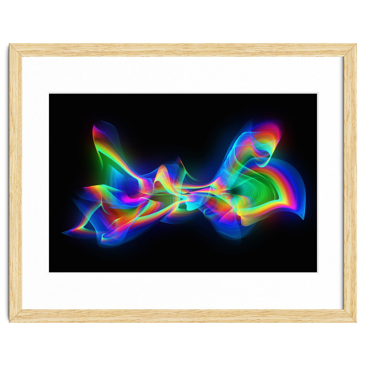 Abstract Colorful Flame Waves