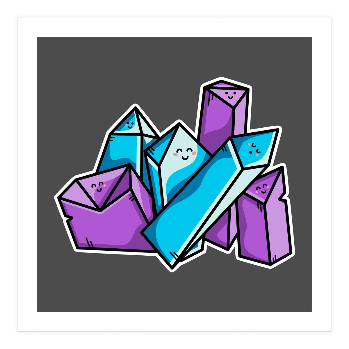 Kawaii Cute Crystals (Print Only)