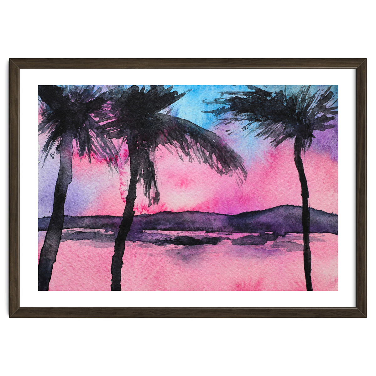 Tropical sunset || watercolor