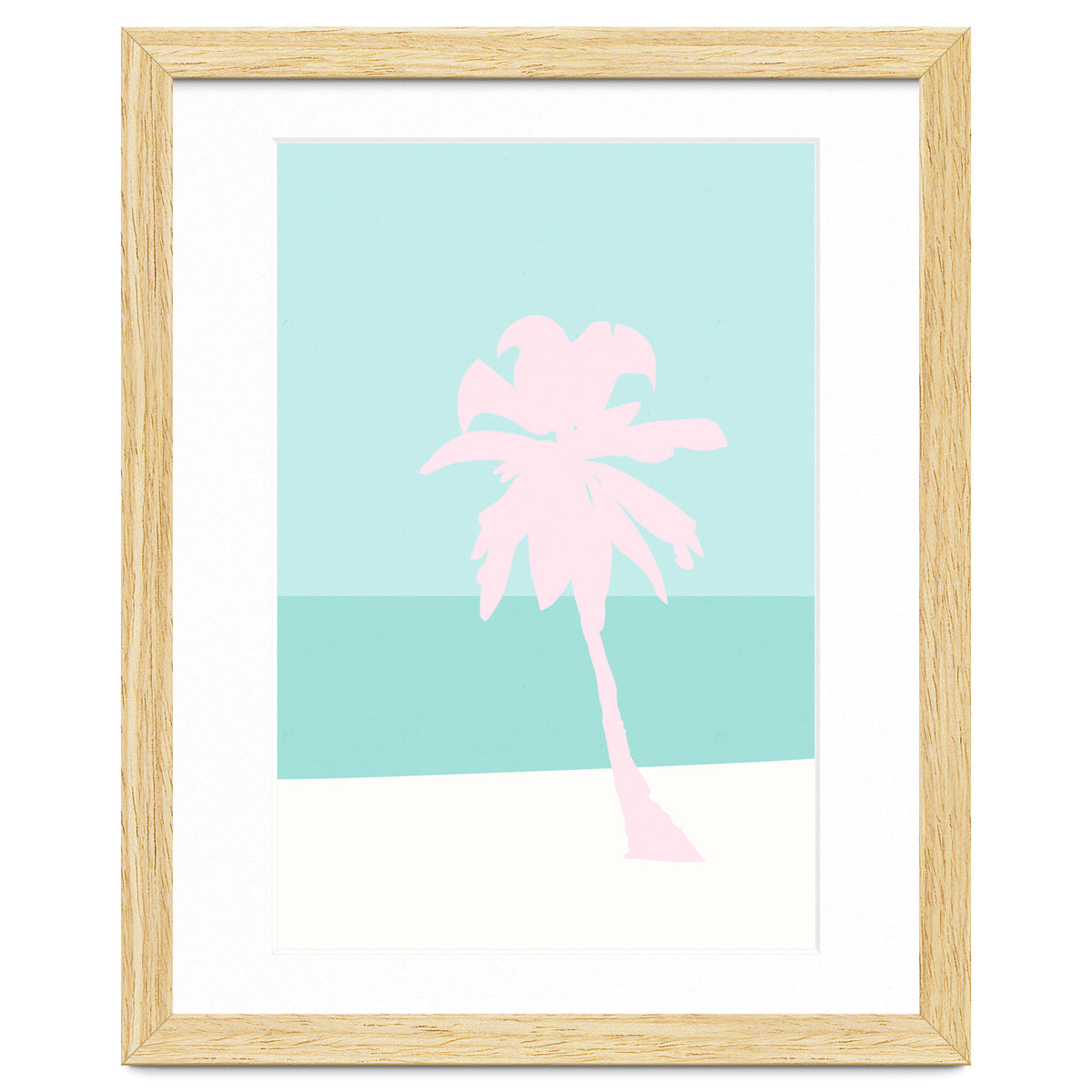 Minimal Palm Tree - Turquoise Coast