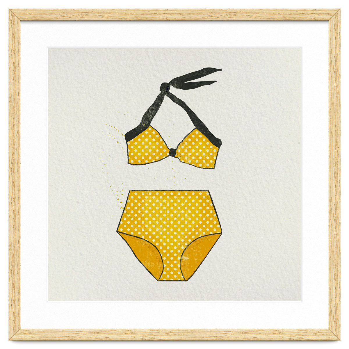 Yellow polka dot bikini