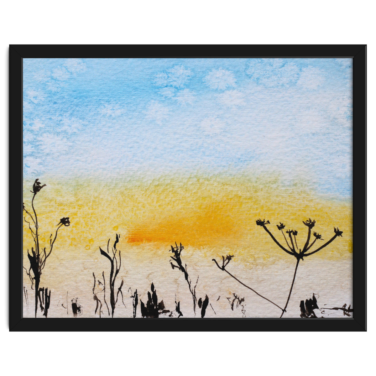 Winter sunrise || watercolor