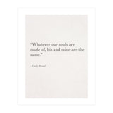 Whatever Our Souls Are Made Of By Bronte, White (Print Only) thumbnail