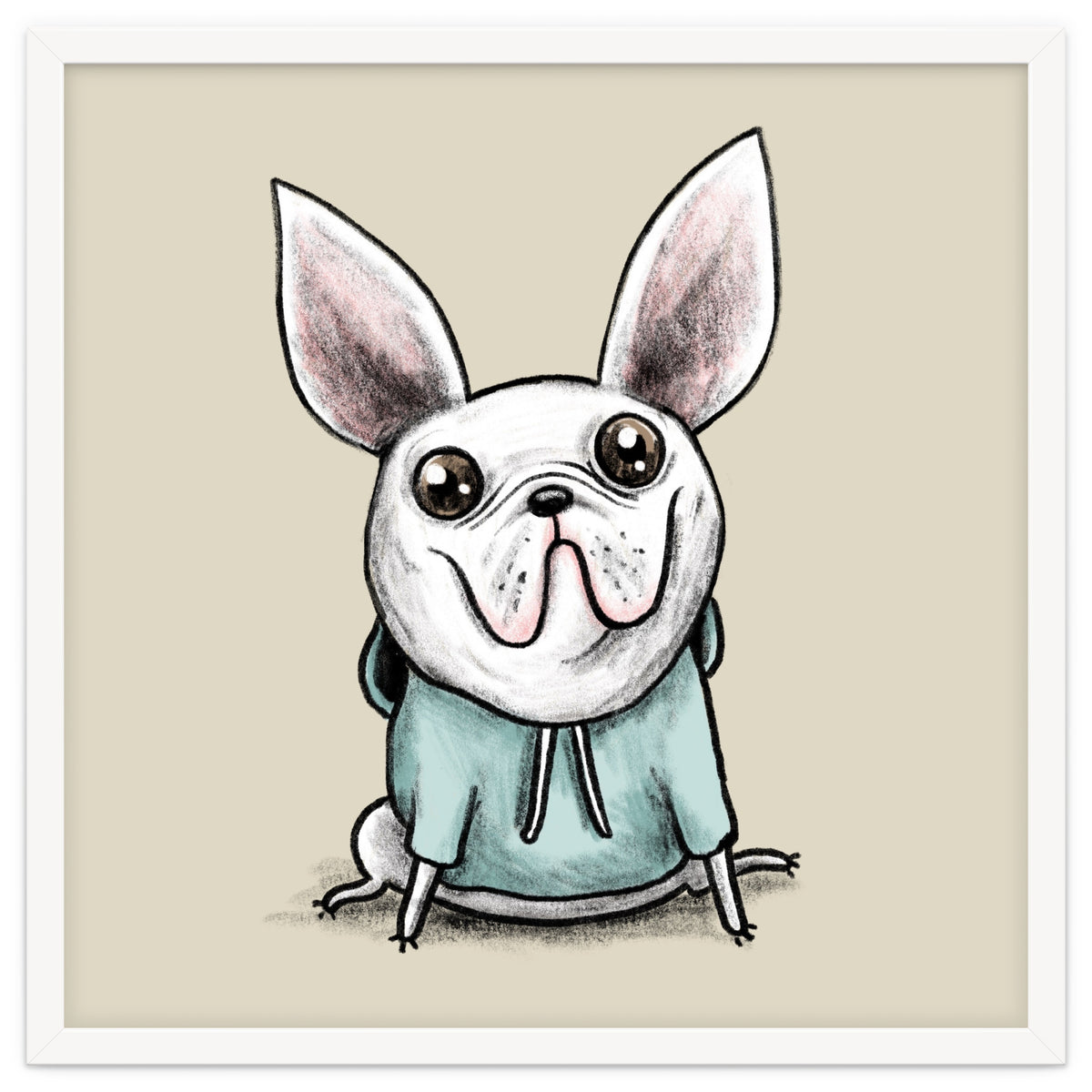 French Bulldog in a Hoodie