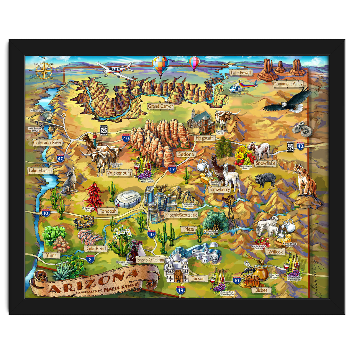 Arizona Illustrated Map