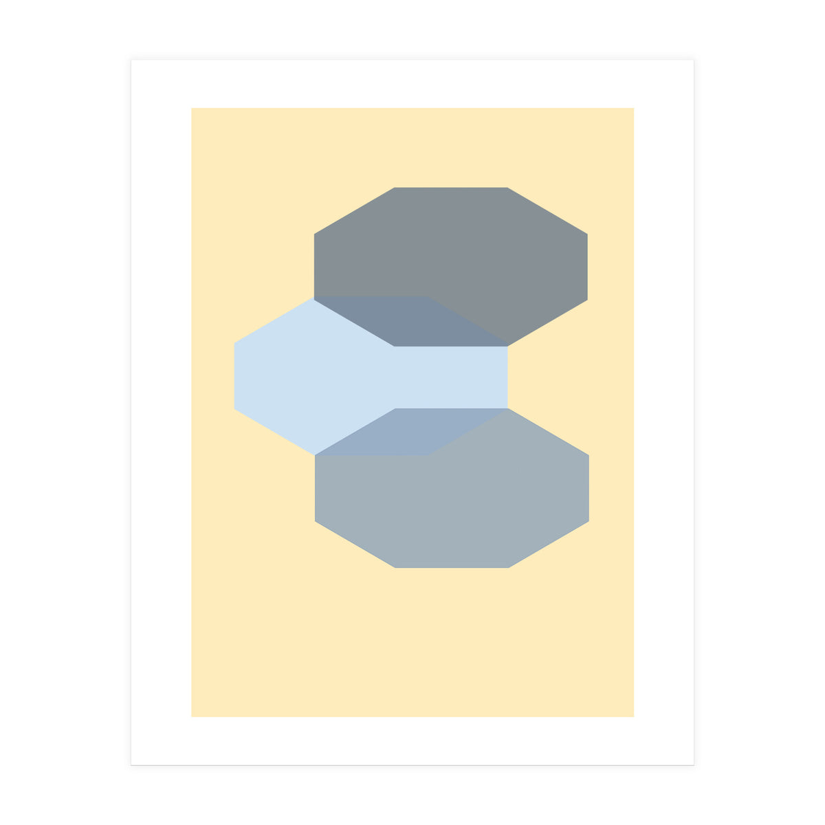 Blue shapes abstract (Print Only)