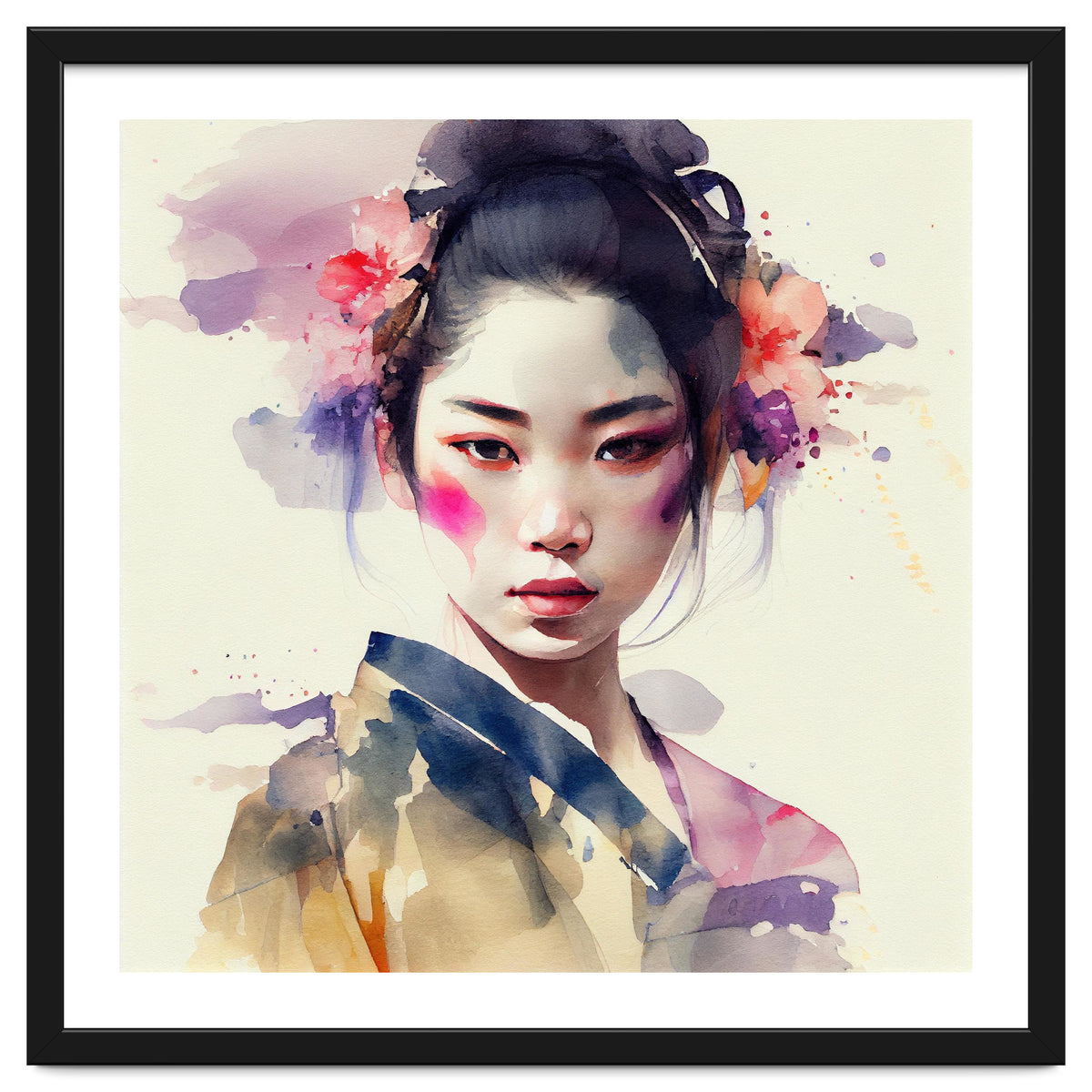 Watercolor Modern Geisha #6
