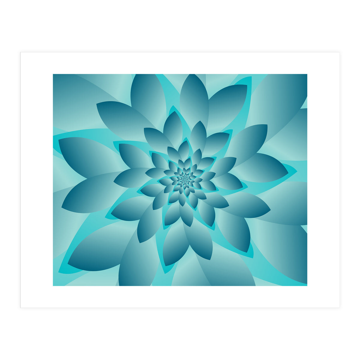 Abstract Modern Optical Illusion Floral Design Art (Print Only)