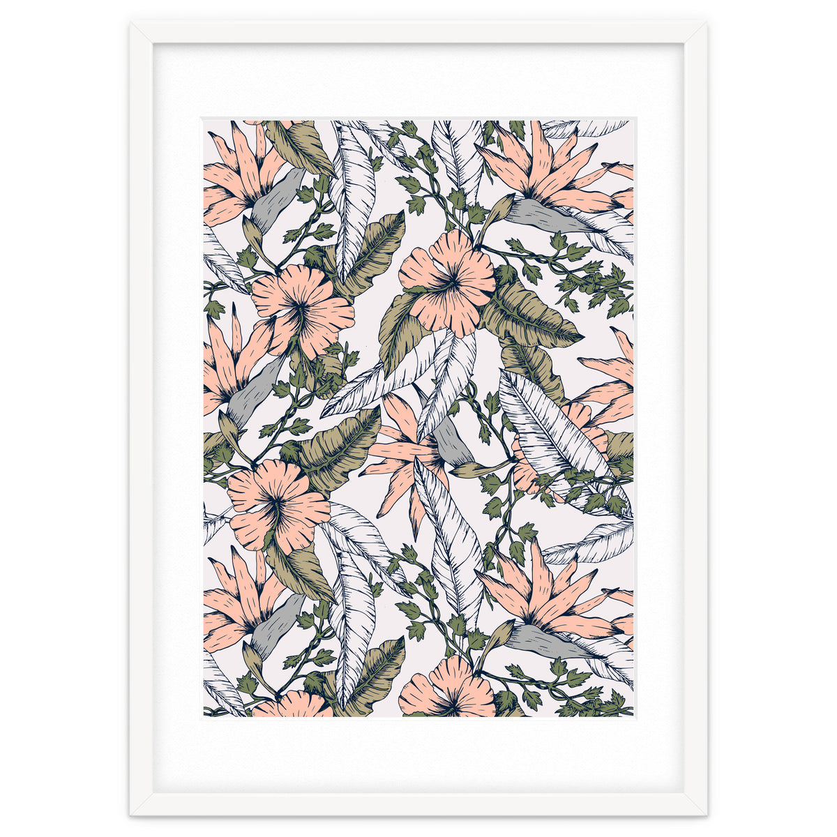Tropical pattern pastel