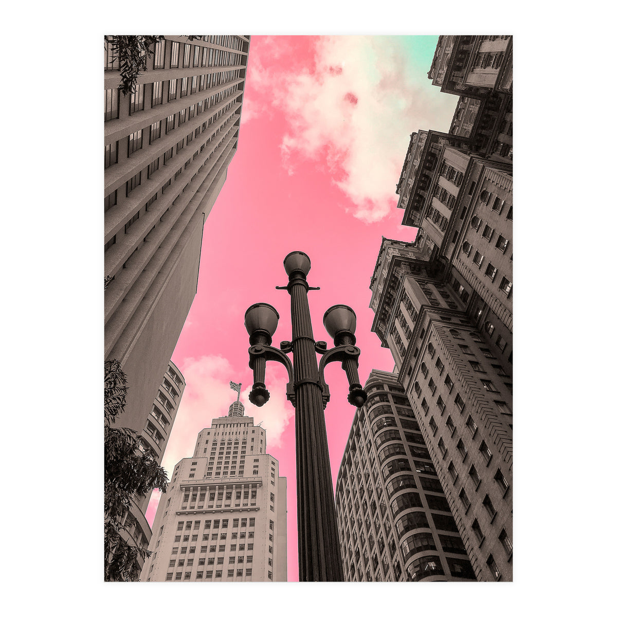Pink Sky in São Paulo - Downtown (Print Only)