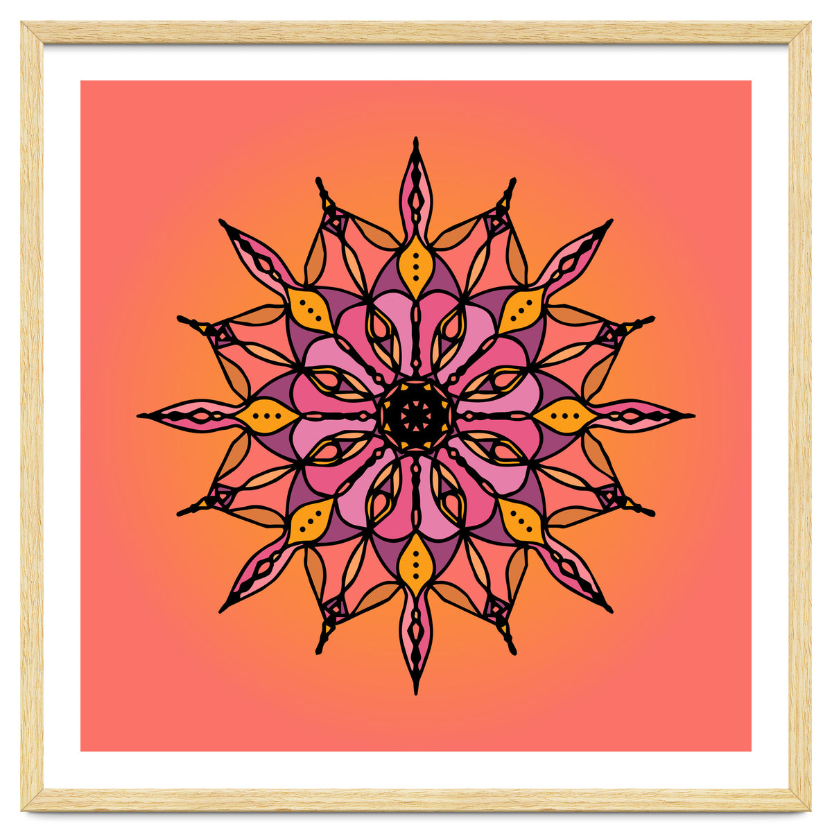 SUNSET CORAL MANDALA